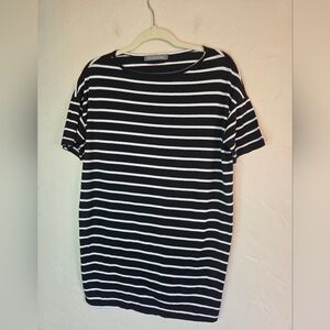 Finn & Clover Monochrome Striped Short Sleeve T-shirt Dress Size S
